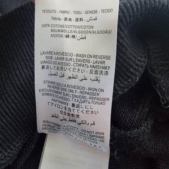 Gucci black sweatshirt with interlocking GG logo in aqua on front, size Large - Picture 6 of 9